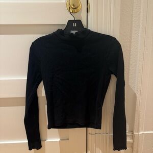 ✨ About Us Black Ruffle Turtleneck ✨